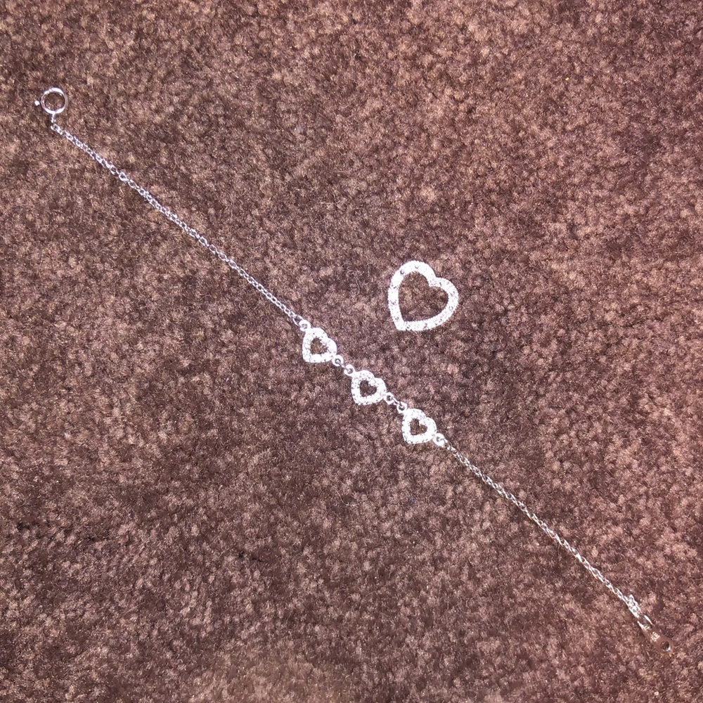 Heart pendant and bracelet/ anklet
